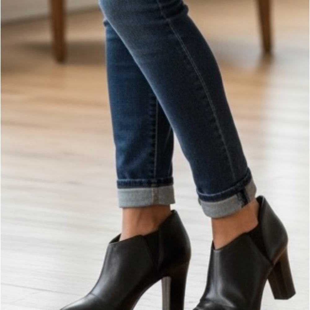 Ralph Lauren Black Heeled Boots, Size 8.5